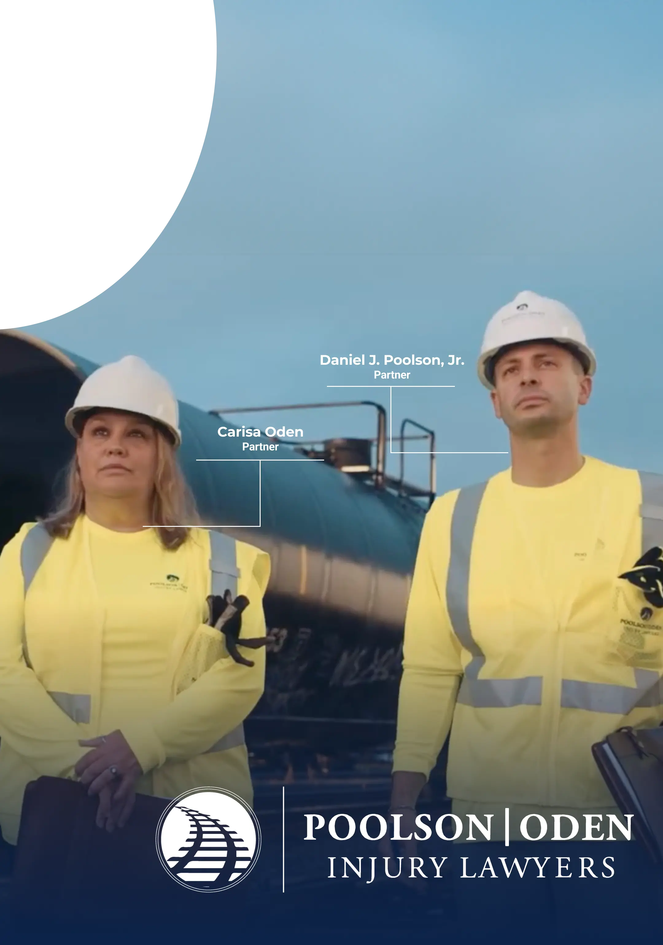 Carisa Oden and Daniel Poolson Inspecting a train